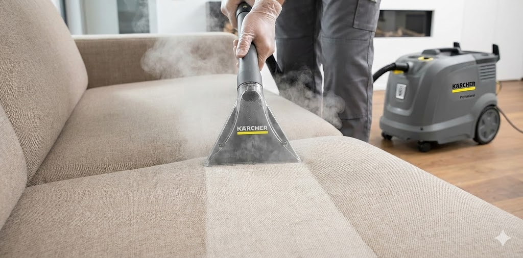 Tepování sedací soupravy — extrakční čistění TlakTECH